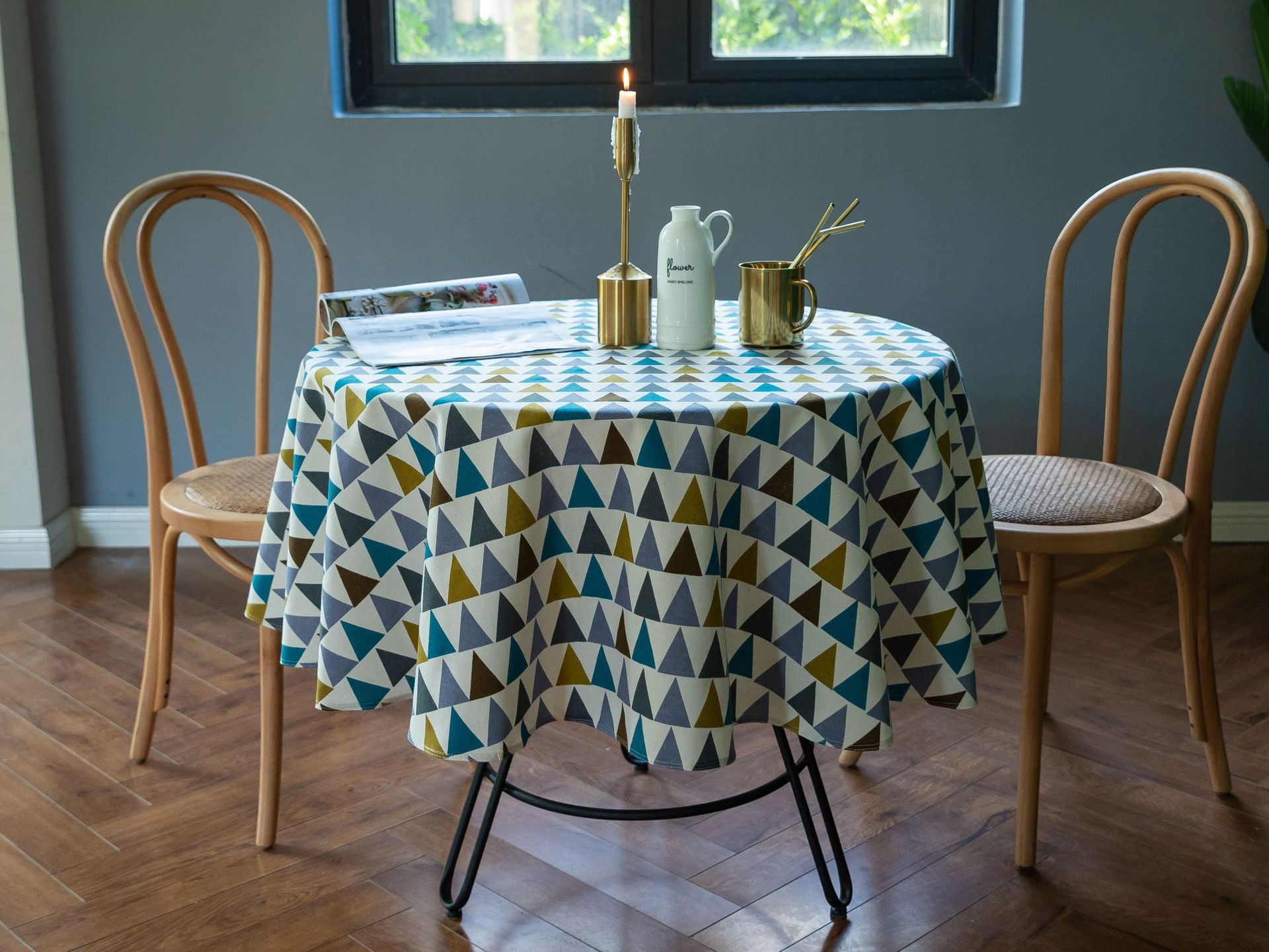 Cotton and Linen Round Tablecloth Ⅲ